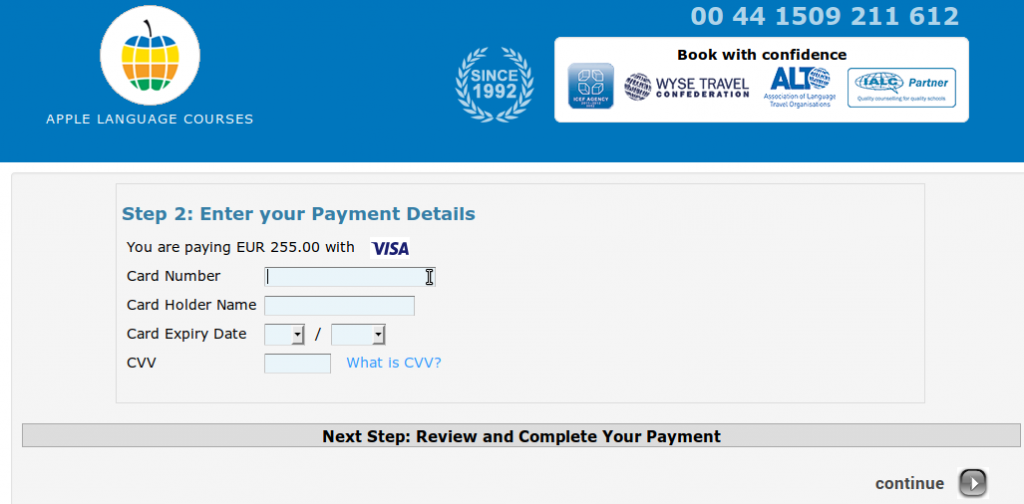 Payment details