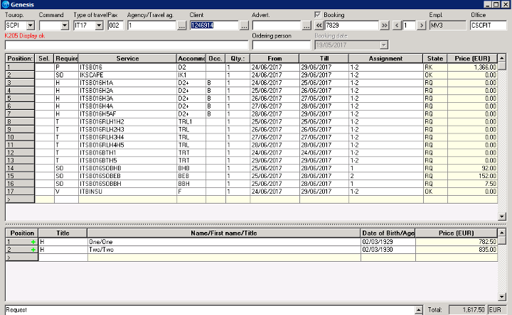 Parsed data