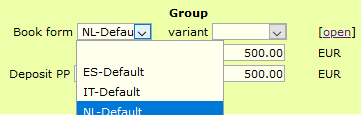 booking template